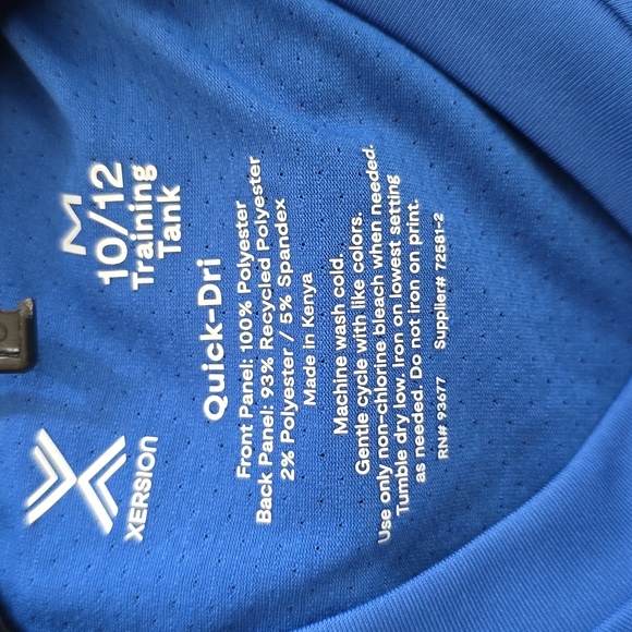 BUNDLE OF 2 XERSION BOYS RED AND BLUE ATHLETIC TANK TOPS SIZE MEDIUM 10/12 - Picture 5 of 11